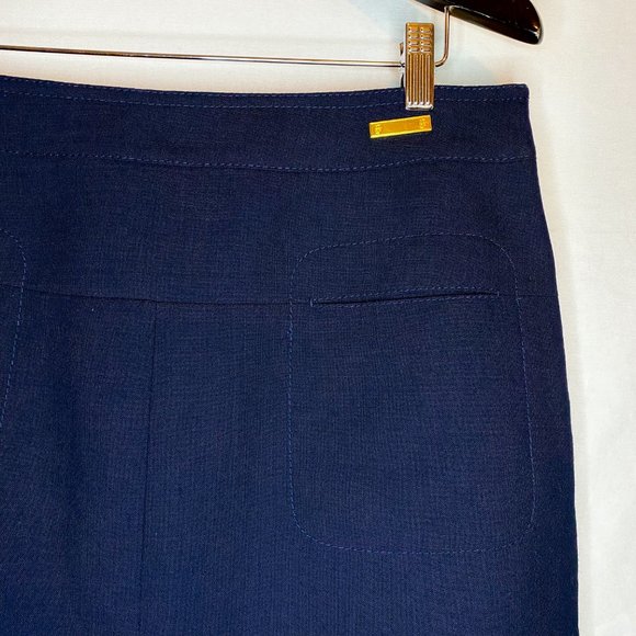 NWT Tory Burch Navy Pencil with Topstitch Detail - Picture 4 of 11